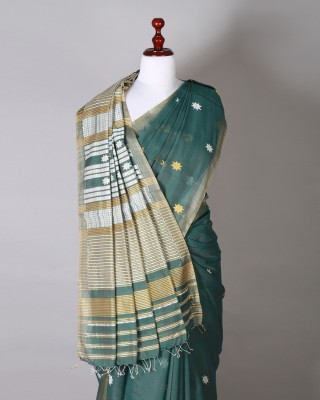 Bottle Green Silk Saree