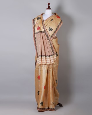 Beige Silk Saree