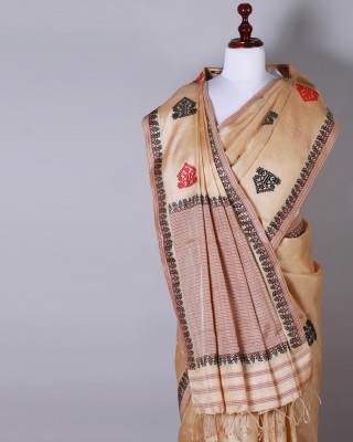 Beige Silk Saree