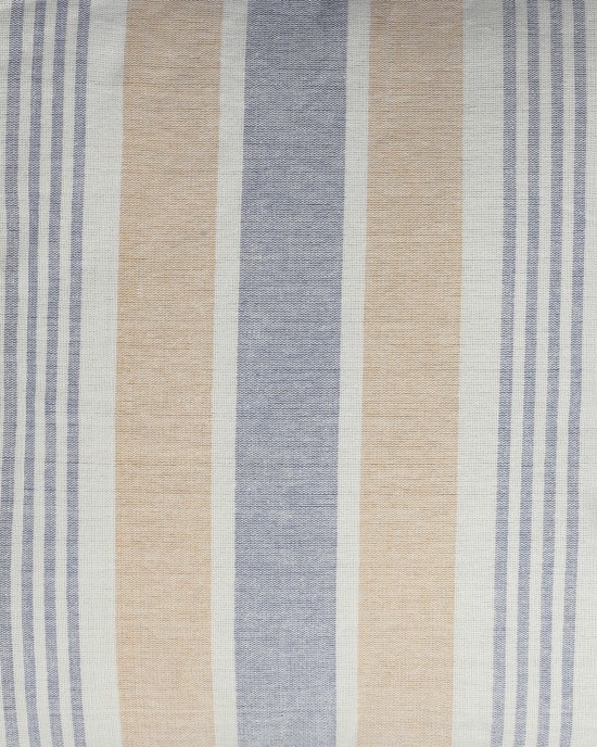 Handwoven Off White and Blue Cotton Cushion Cover | 16x16 Inch