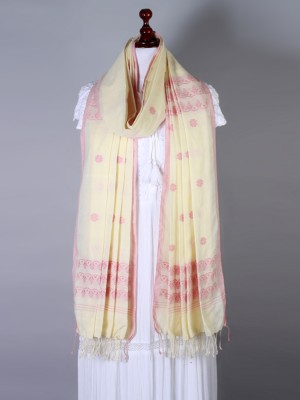 Handwoven Off White Dupatta