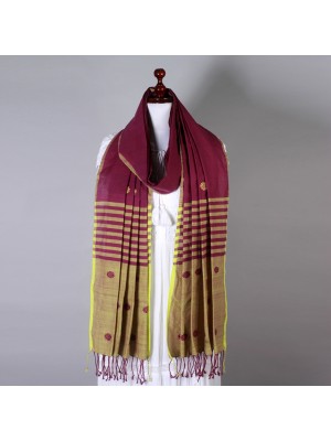 Handwoven Purple Dupatta