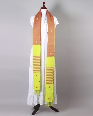 Handwoven Neon and Red Dupatta