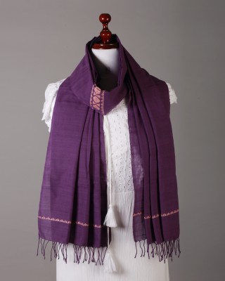 Handwoven Purple Stole