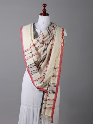 Handwoven Off White Stole